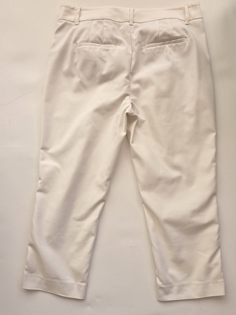 WHBM Size 10 Perfectform Straight Crop Cream Pant - Picture 6 of 15